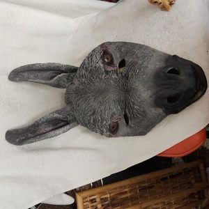 Donkey Mask Latex Animal Head Mask EUC no damage